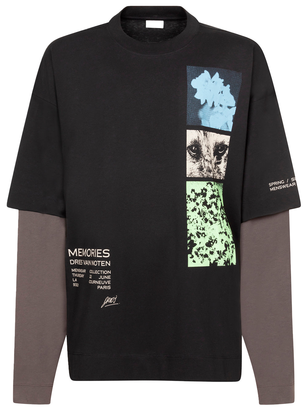 DRIES VAN NOTEN-HEMMINGS PR 1603 M.K.LS.T-SHIRT-021119.1603.900 900 BLACK