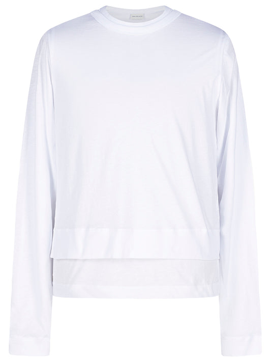 DRIES VAN NOTEN-HEXMAN 1605 M.K.LS.T-SHIRT-021126.1605.001 001 WHITE