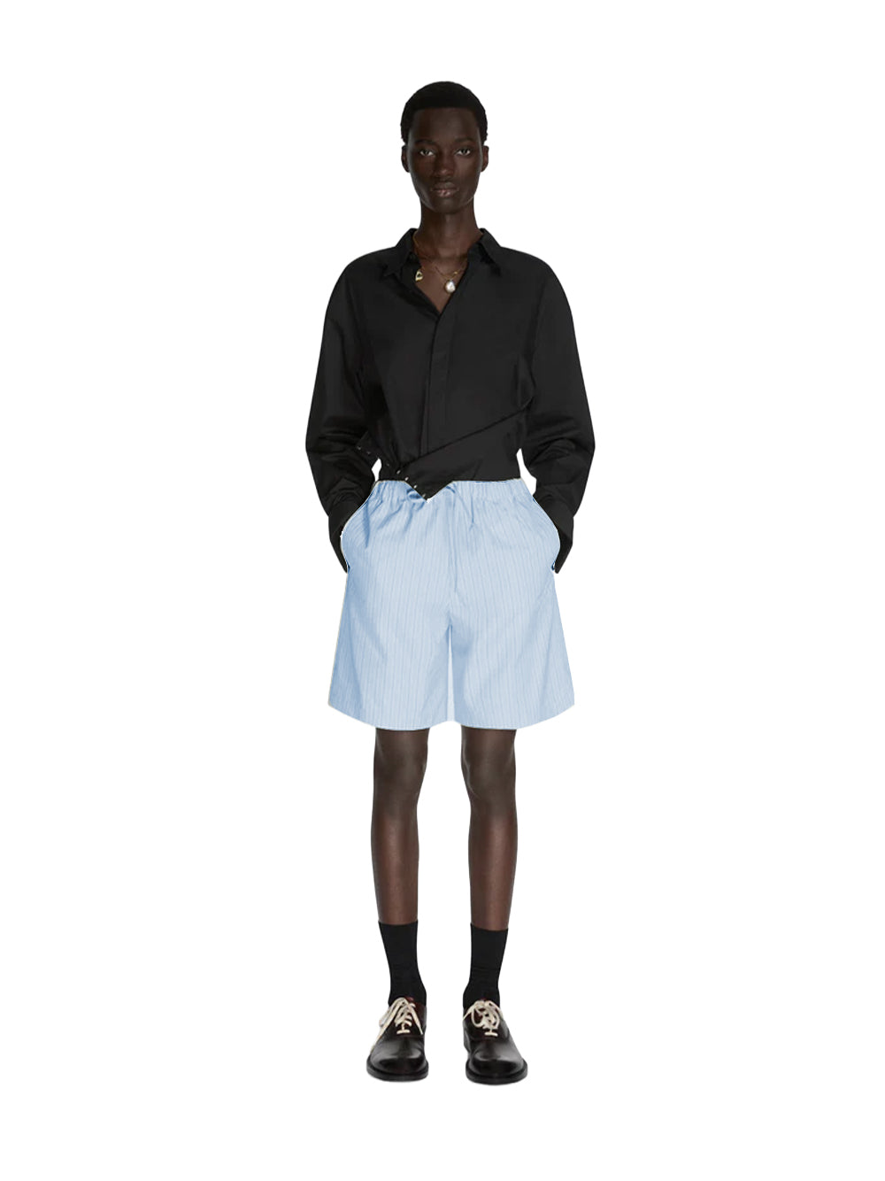 DRIES VAN NOTEN-PIPERI 3021 M.W.PANTS-020931.3021 514 LIGHT BLUE