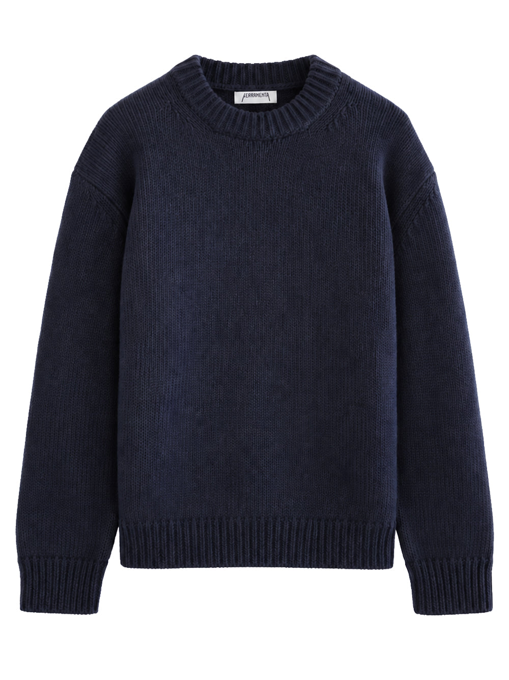 FERRAMENTA-CREWNECK CHUNKY WOOL-FMT30015 BLUE NAVY