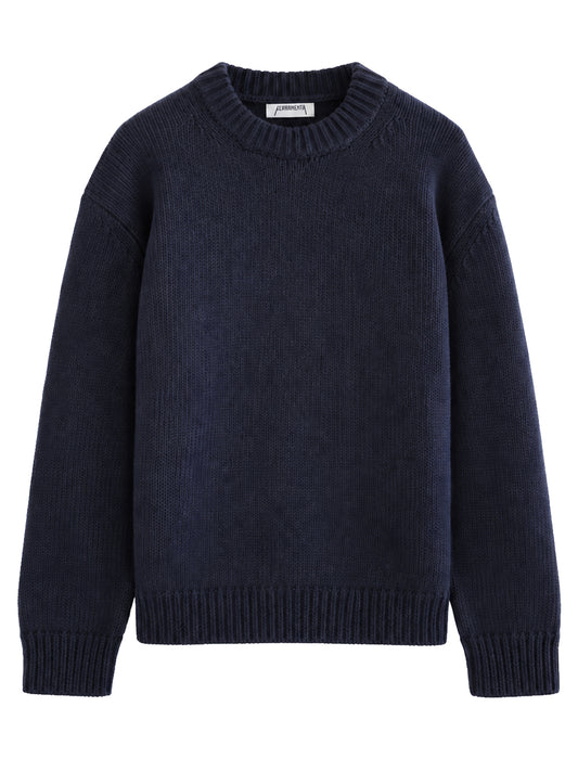 FERRAMENTA-CREWNECK CHUNKY WOOL-FMT30015 BLUE NAVY
