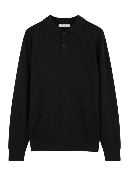 FERRAMENTA-POLO MERINO CASHMERE-FMTSIN44 BLACK