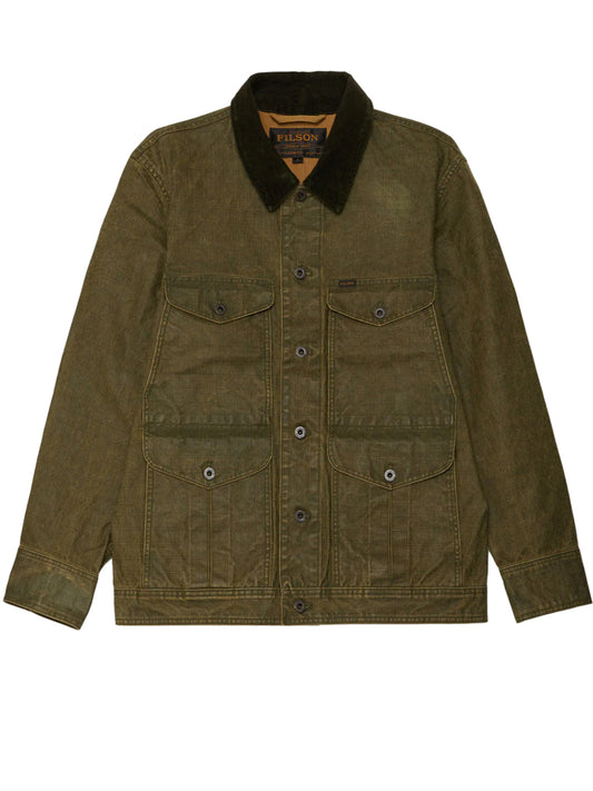 FILSON-COATED JOURNEYMAN JACKET-FMCPS0166 6145 DARK OLIVE/TAN