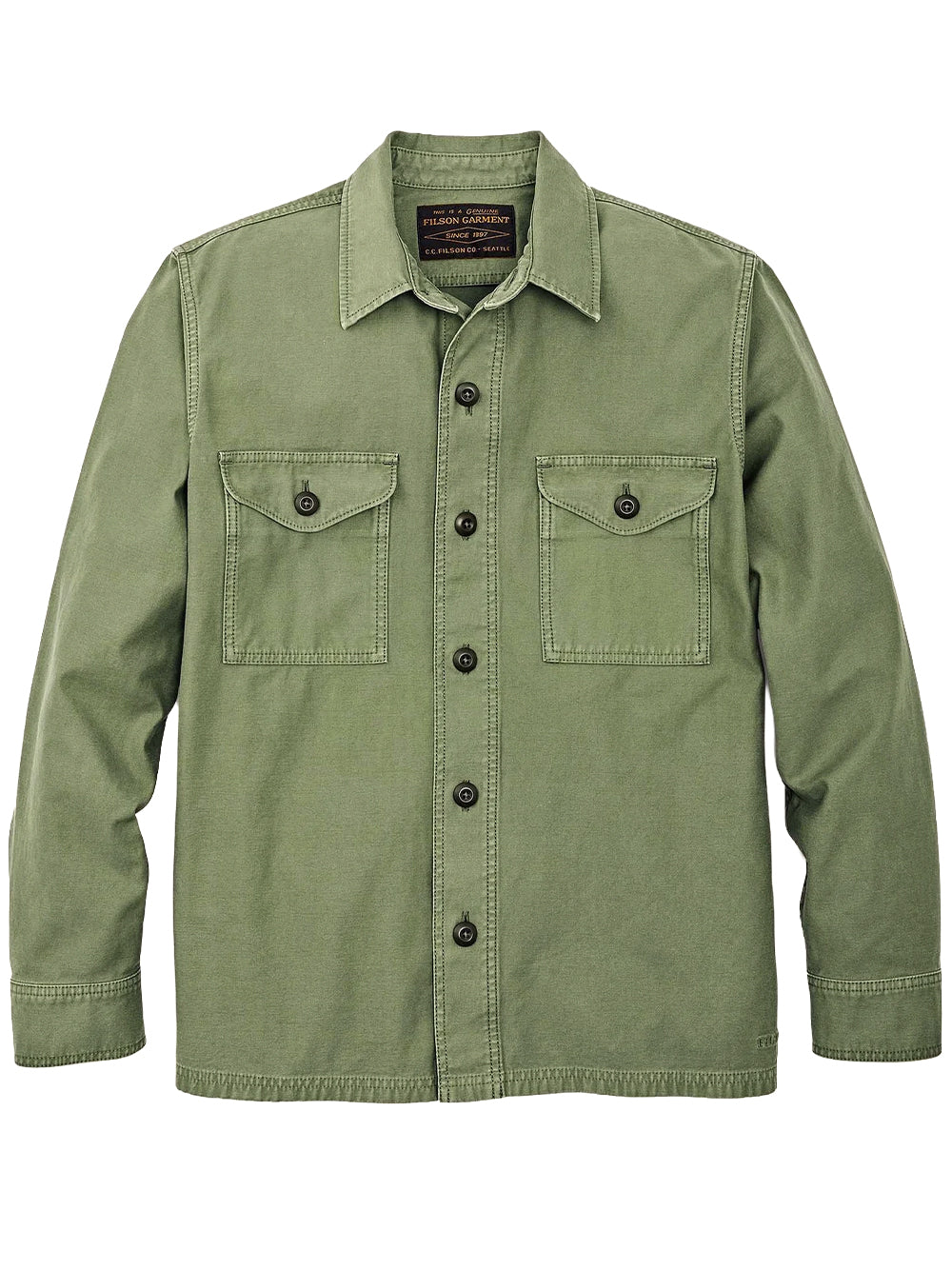 FILSON-FIELD JACKET-SHIRT-FMOSH0015 391 WASHED FATIGUE GREEN