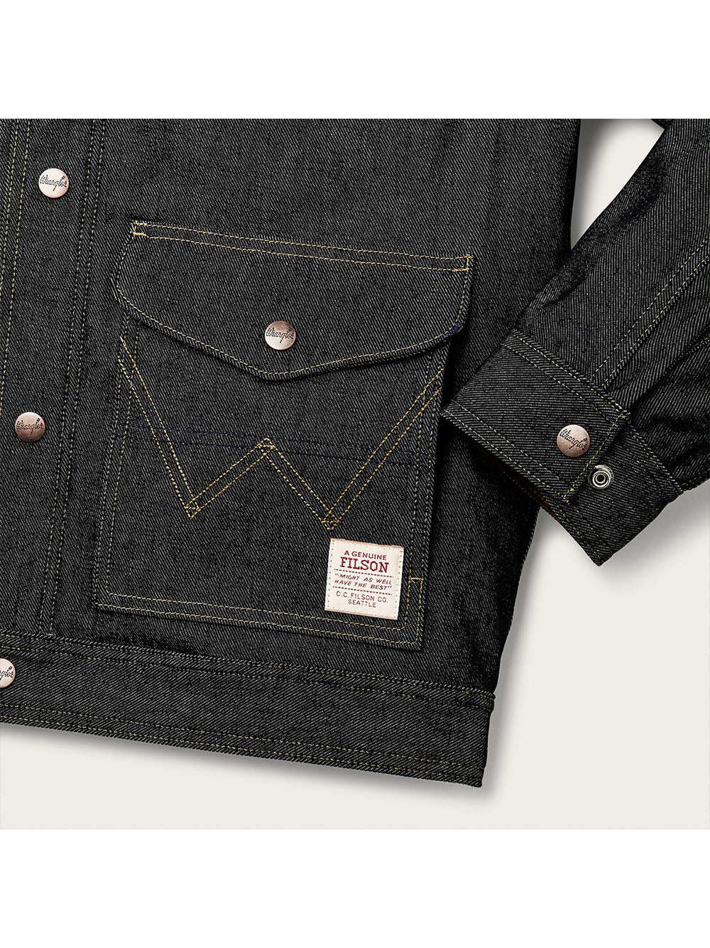 FILSON-FILSON X WRANGLER DENIM WORK JACKET-FMCPS0150 INDIGO