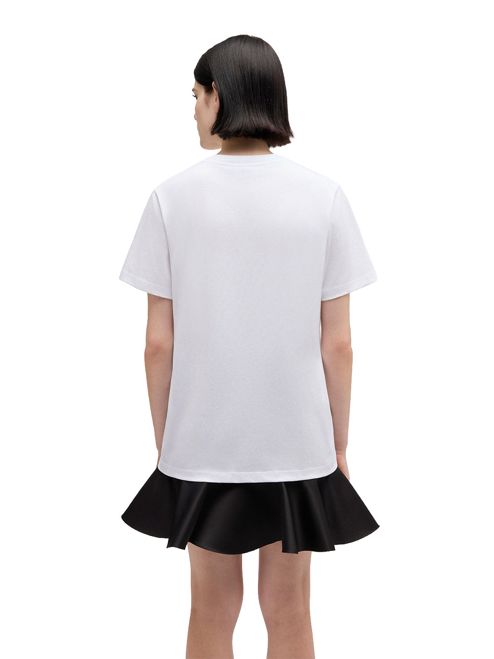 GANNI-BASIC COTTON JERSEY T-SHIRT BOOTS PRINT-A1050075 BRIGHT WHITE 151