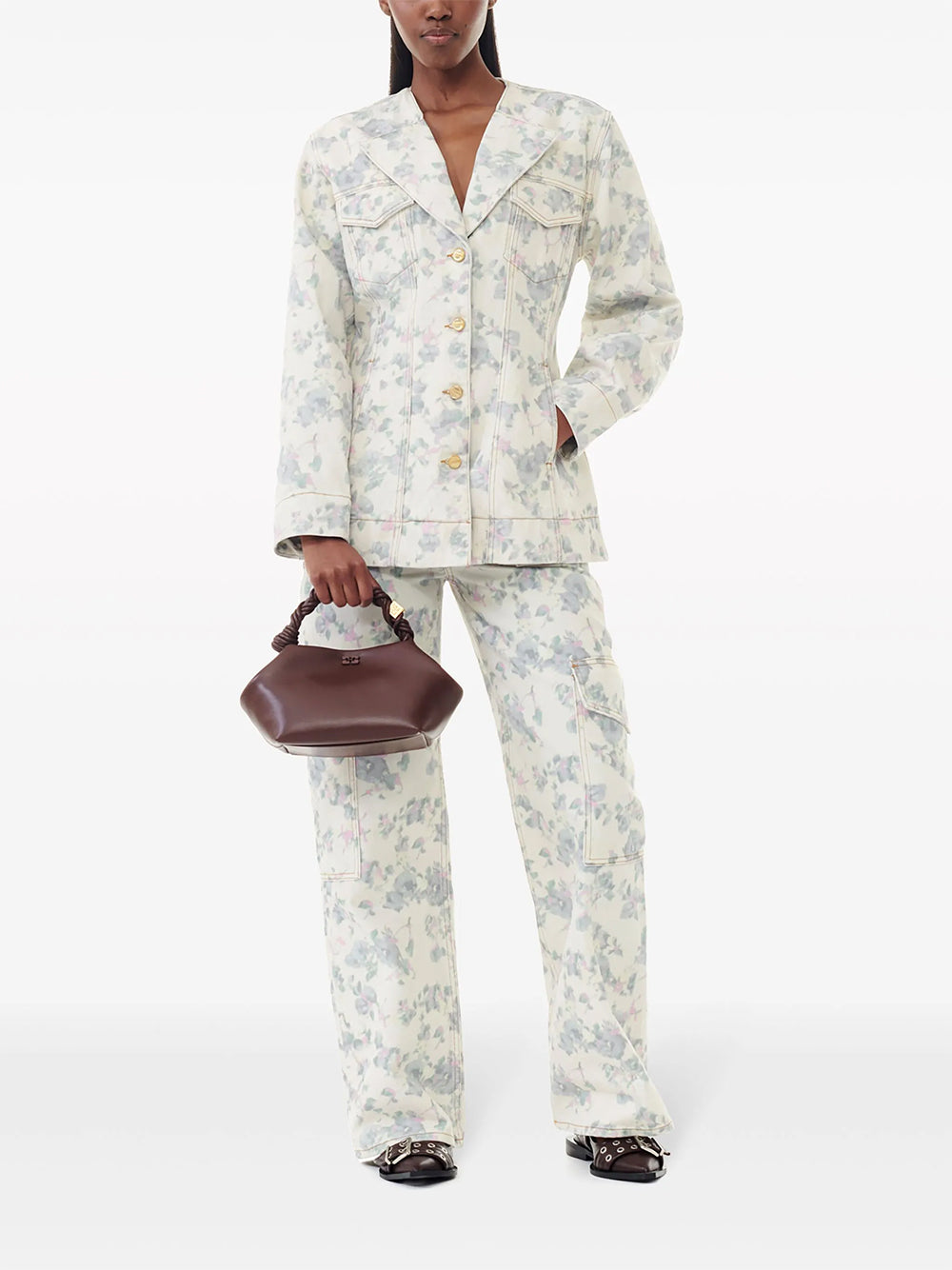 GANNI-BOU BAG SMALL-A5906 CHOCOLATE FONDANT 890