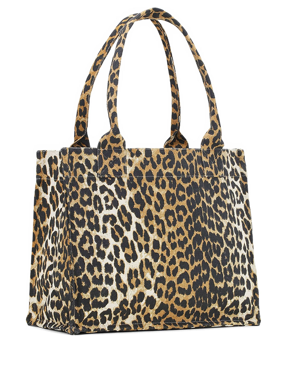 GANNI-LARGE EASY SHOPPER POCKET PRINT-A7179 LEOPARD 943