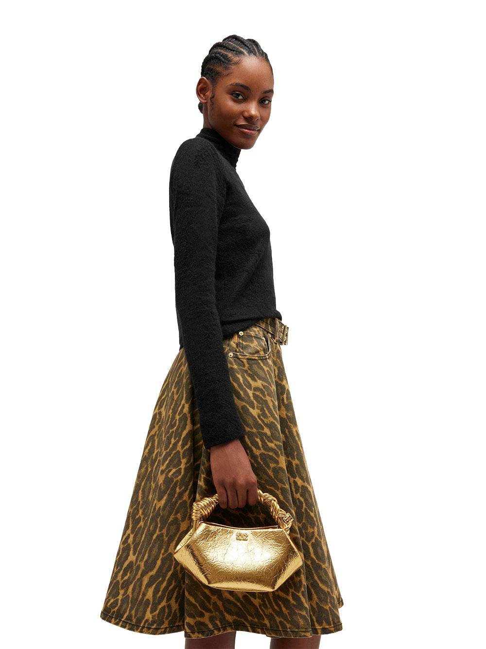 METALLIC MINI BOU BAG CRUSHED