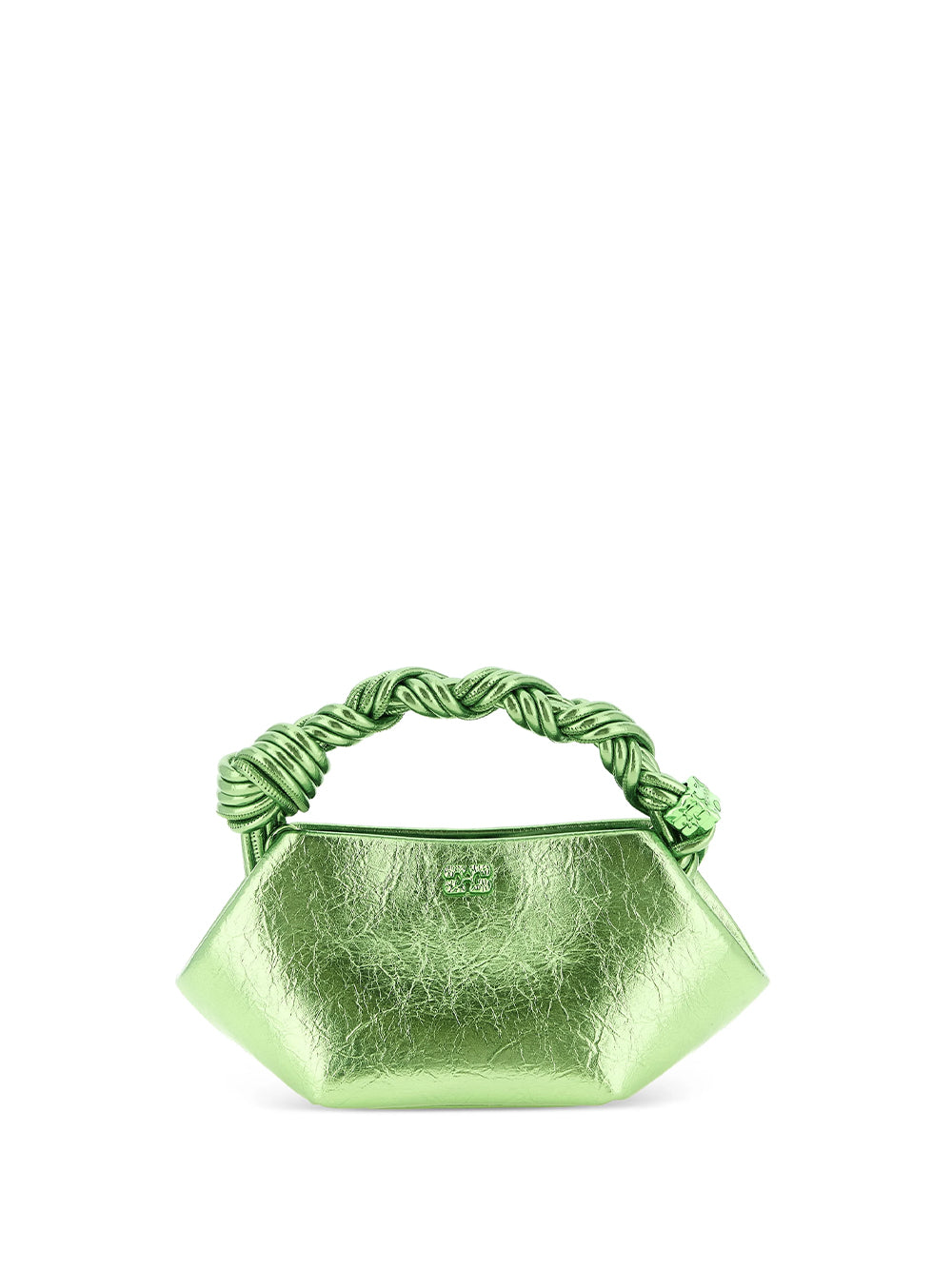 GANNI-METALLIC MINI BOU BAG CRUSHED-B2100030 GREENERY ZZZ