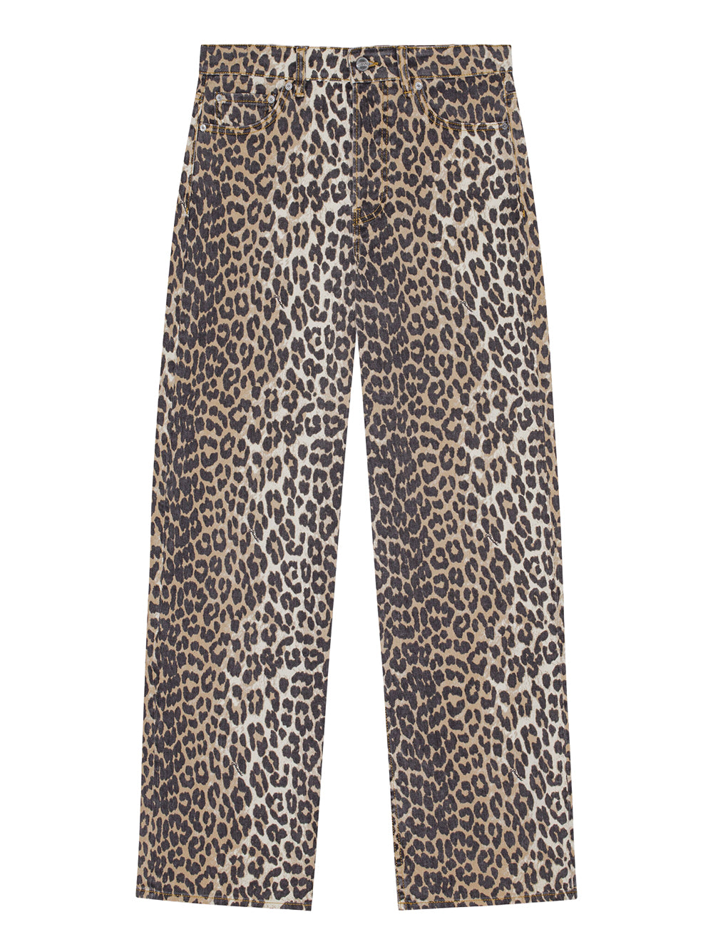 GANNI-PRINT DENIM IZEY-J1527 LEOPARD 943