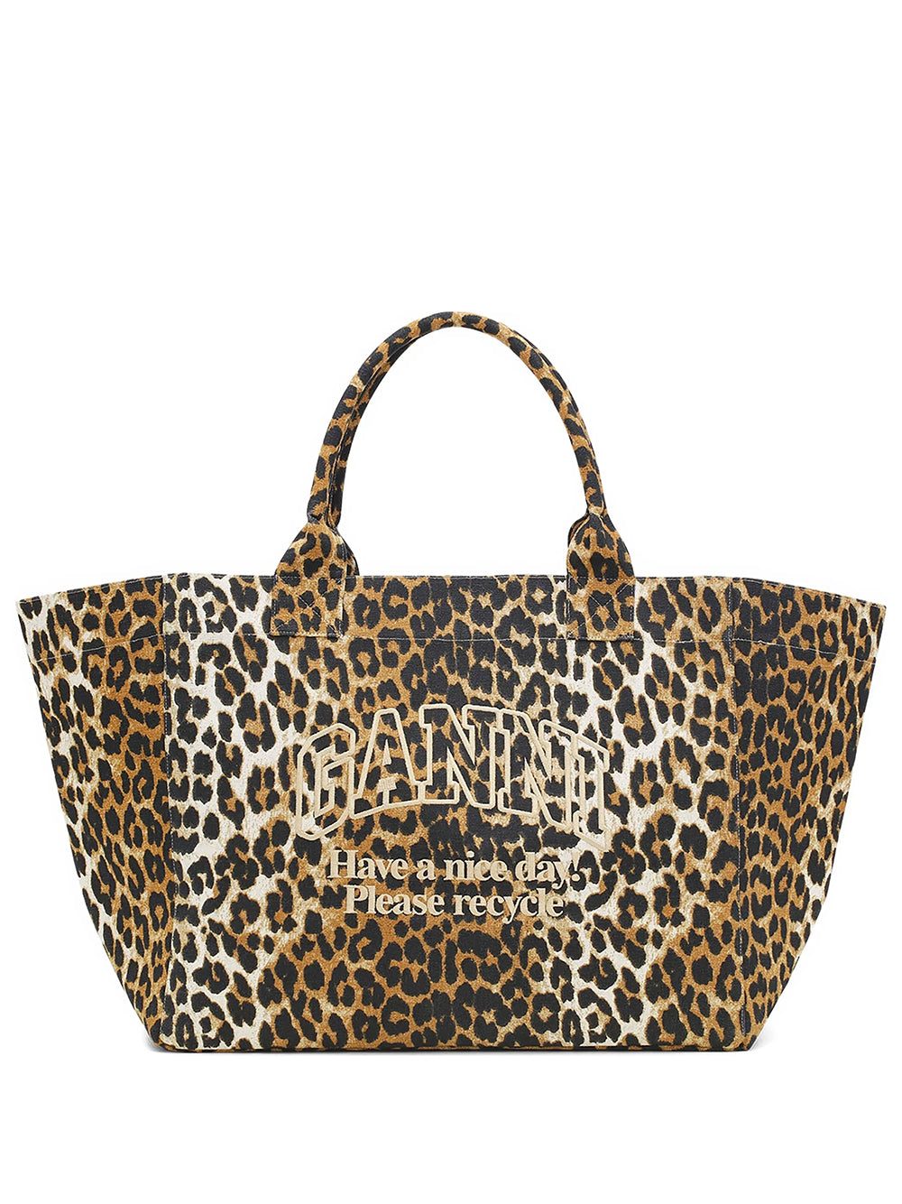 GANNI-SHOPPER XXL POCKET PRINT-A7161 LEOPARD 943
