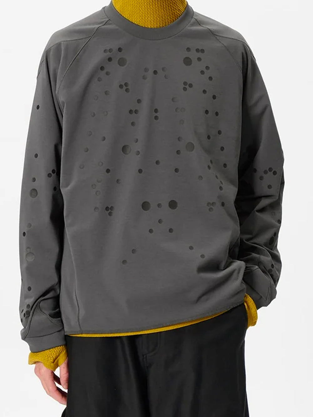 GOLDWIN-GRAPHIC L/S T-SHIRT-GZ45307 DEEP CHARCOAL