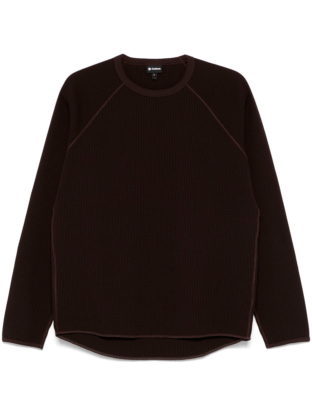 GOLDWIN-WAFFLE LIGHT LS TEE-GM44106 JET BROWN