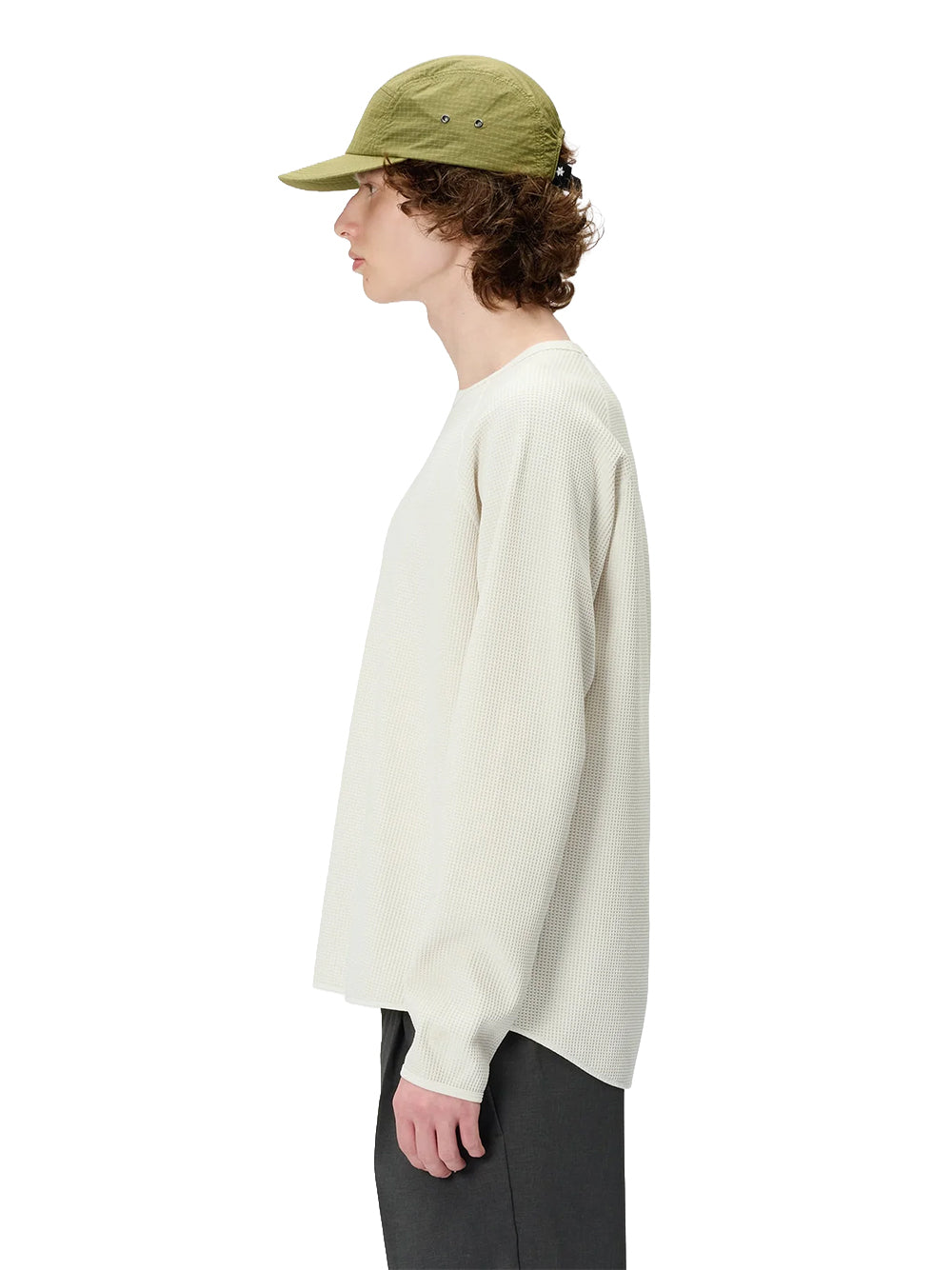 GOLDWIN-WAFFLE LIGHT L/S TSHIRT-GL45142 IVORY