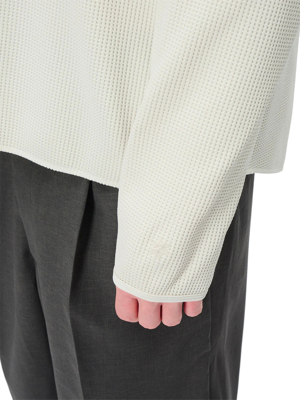 GOLDWIN-WAFFLE LIGHT L/S TSHIRT-GL45142 IVORY