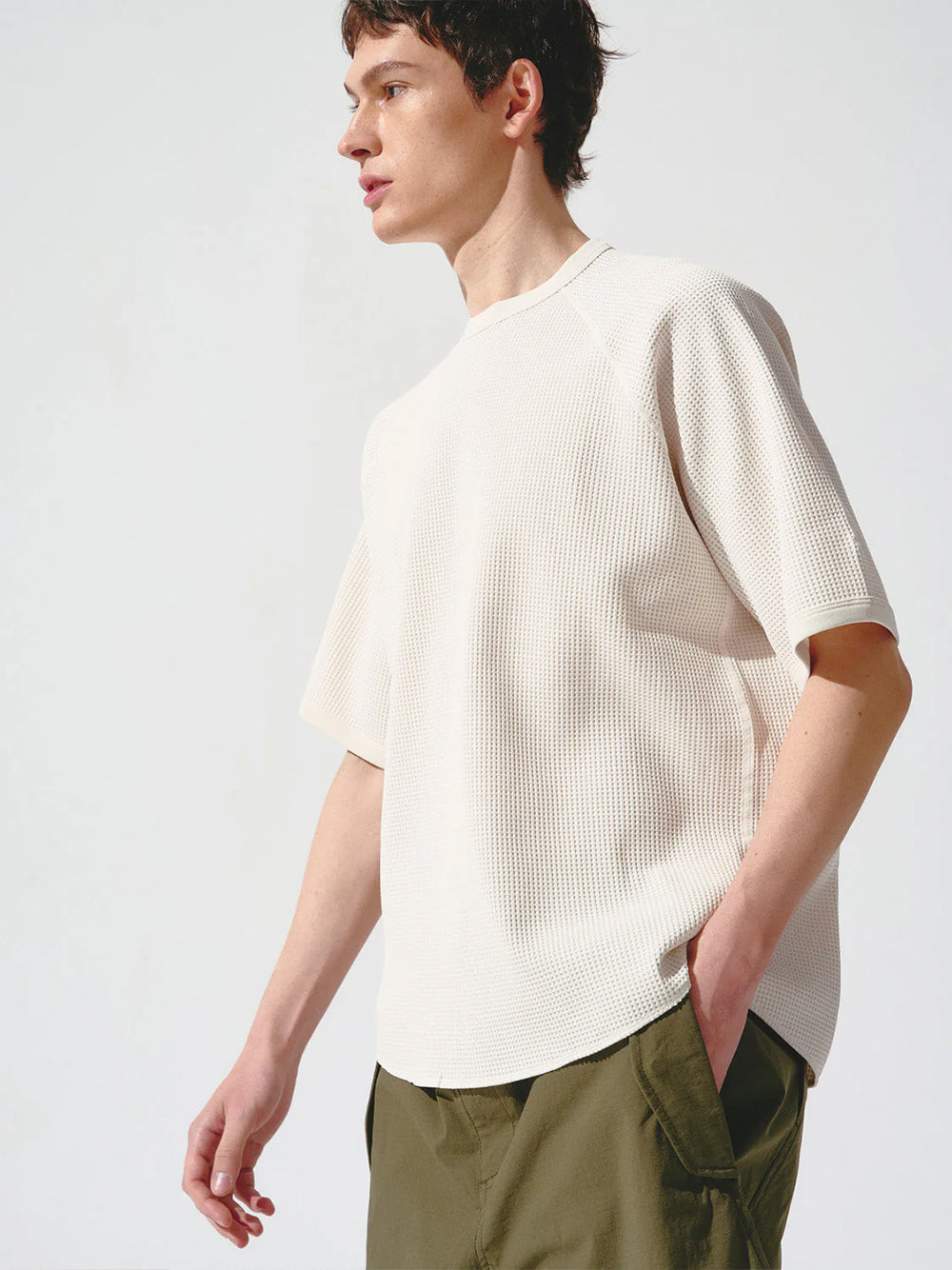 GOLDWIN-WAFFLE LIGHT TSHIRT-GL65143 IVORY