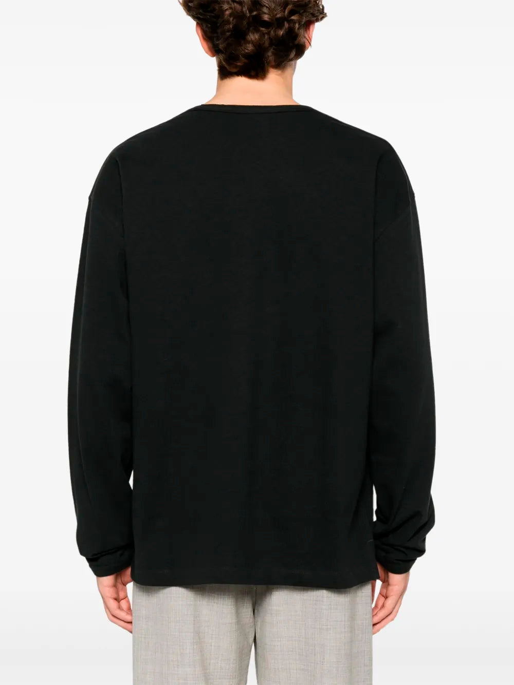 LEMAIRE-BOXY LS T-SHIRT-TO1340.LJ1010 BK995 JET BLACK