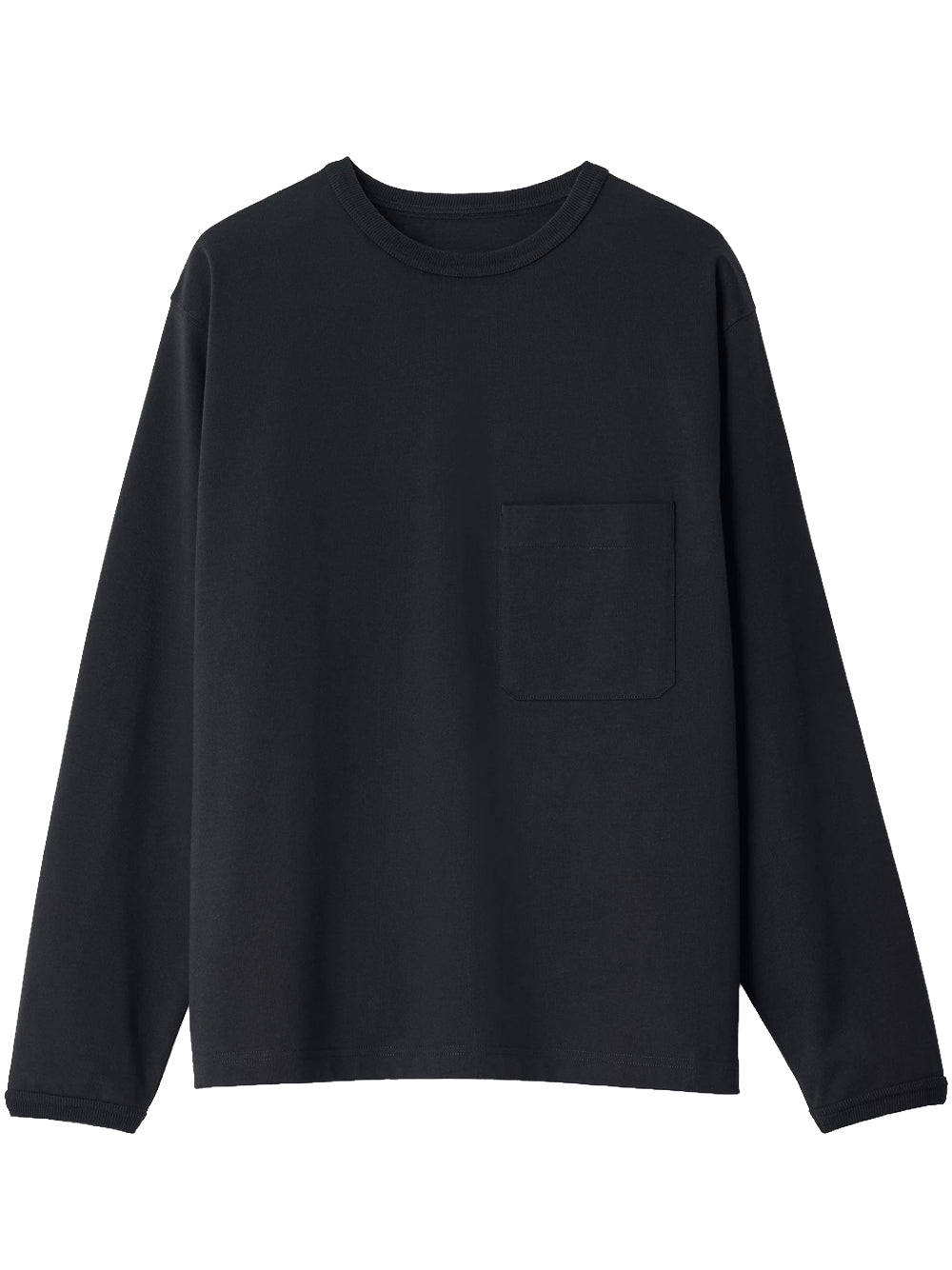 LEMAIRE-BOXY LS TEE-TS0045.LJ1073 BK999 BLACK