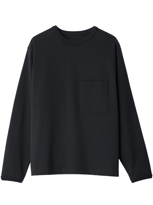LEMAIRE-BOXY LS TEE-TS0045.LJ1073 BK999 BLACK