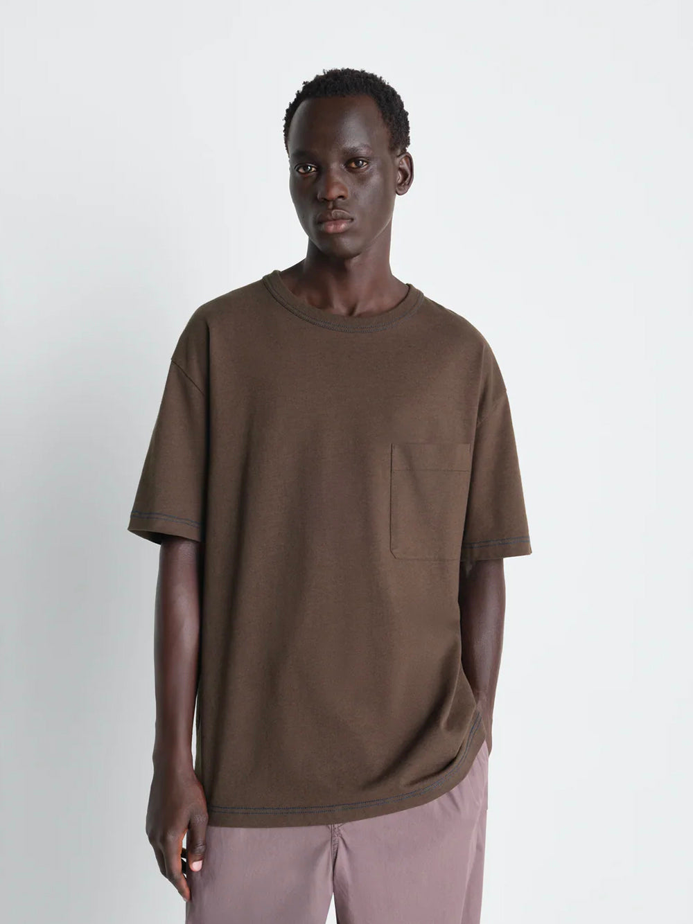 LEMAIRE-BOXY SS T-SHIRT-TS0010 LJ1010 BR512 RISTRETTO