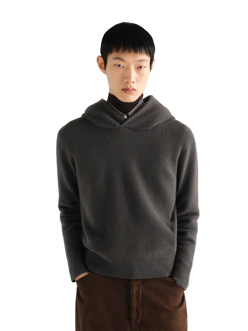 LEMAIRE-HOODED SWEATER-PO0043.LK1062 BK502 STONE