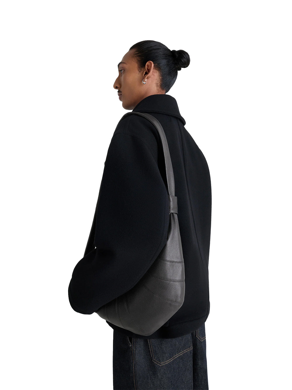 LEMAIRE-MEDIUM CROISSANT BAG-BG0001.LL0018 BK999 BLACK