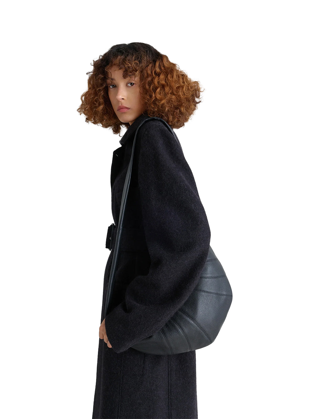 LEMAIRE-MEDIUM CROISSANT BAG-BG0001.LL0018 BK999 BLACK