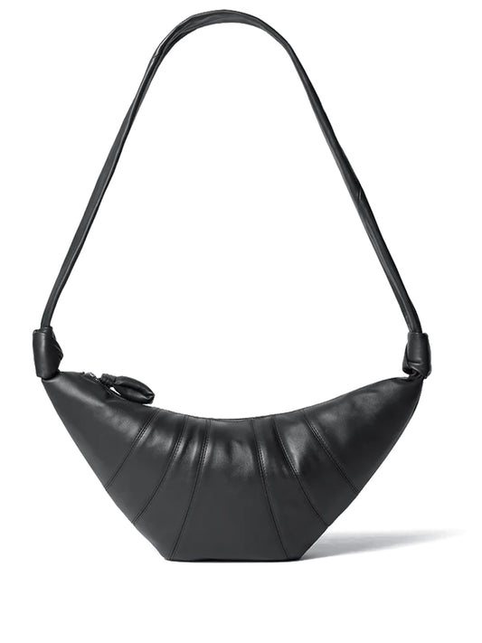 LEMAIRE-MEDIUM CROISSANT BAG-BG0001.LL095 BK999 BLACK