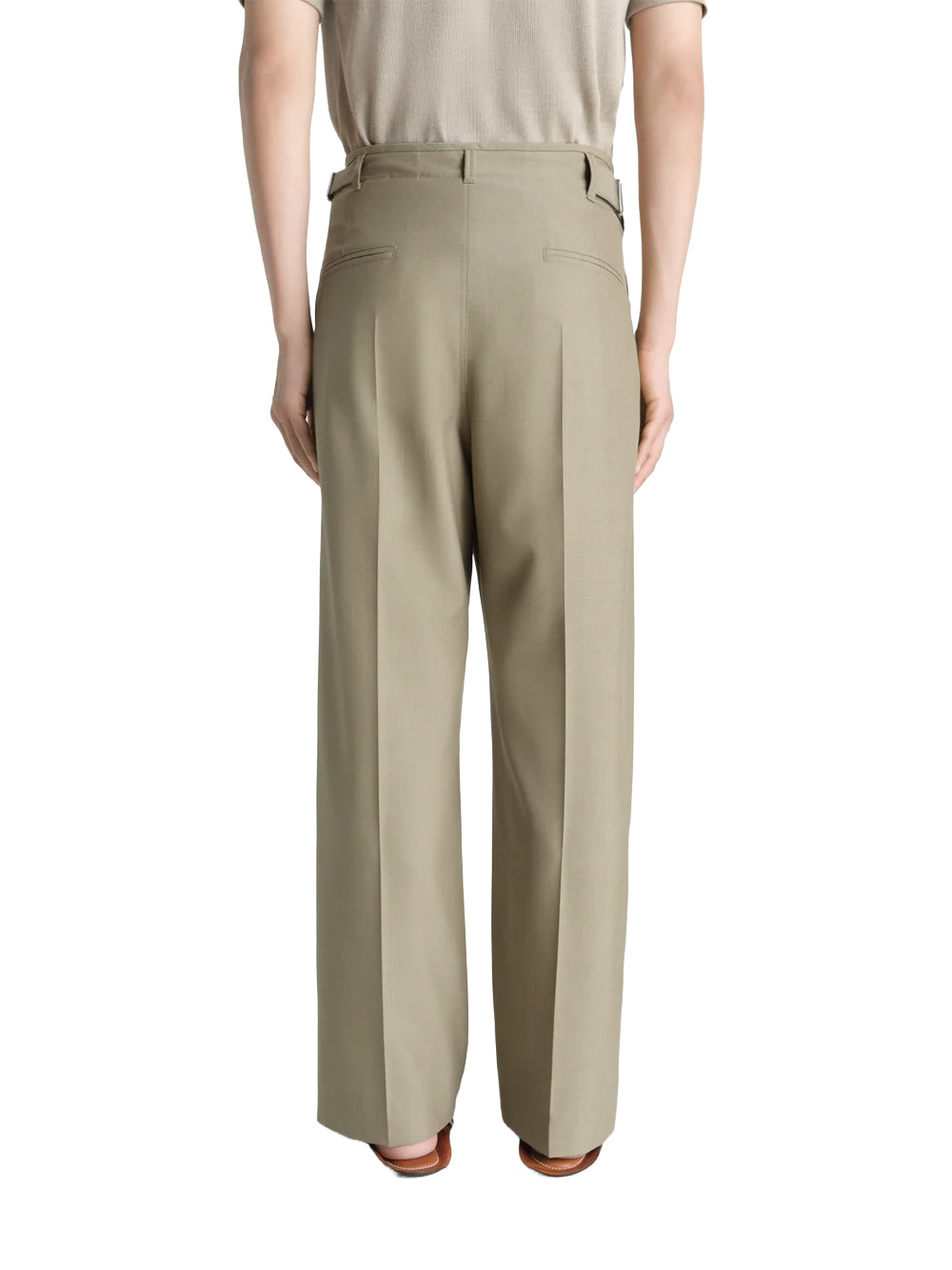 LEMAIRE-PLEATED TAILORED PANTS-PA1294 LF414 GR657 HAY GREEN