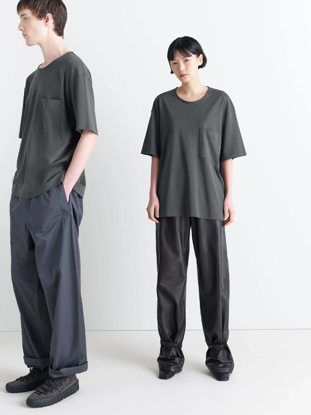 LEMAIRE-RELAXED TSHIRT-T01457.LJ1043 BK878 CARBON GREY
