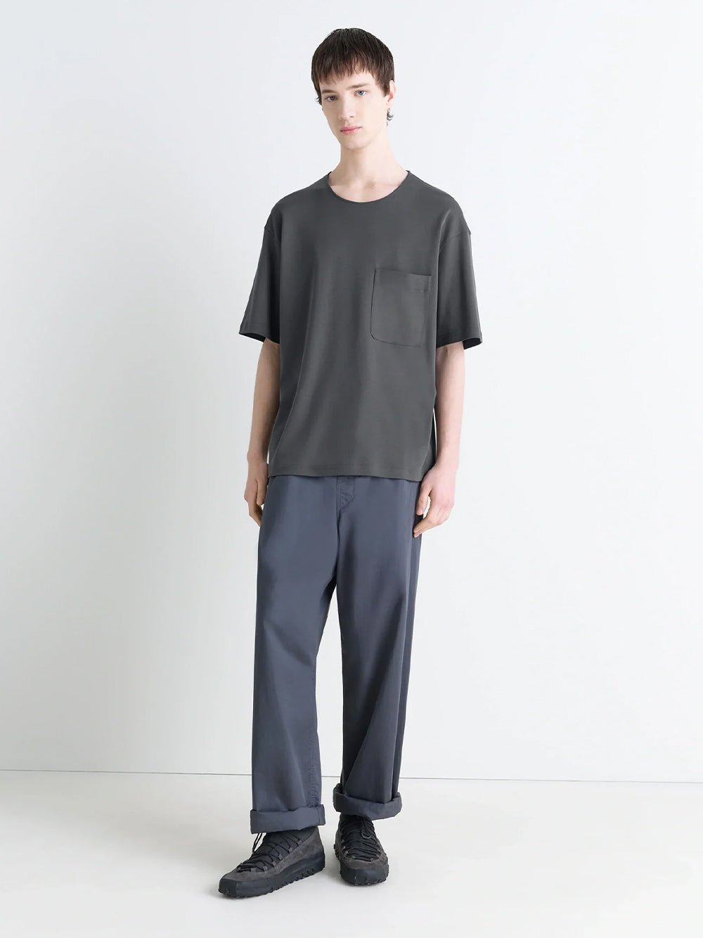 LEMAIRE-RELAXED TSHIRT-T01457.LJ1043 BK878 CARBON GREY