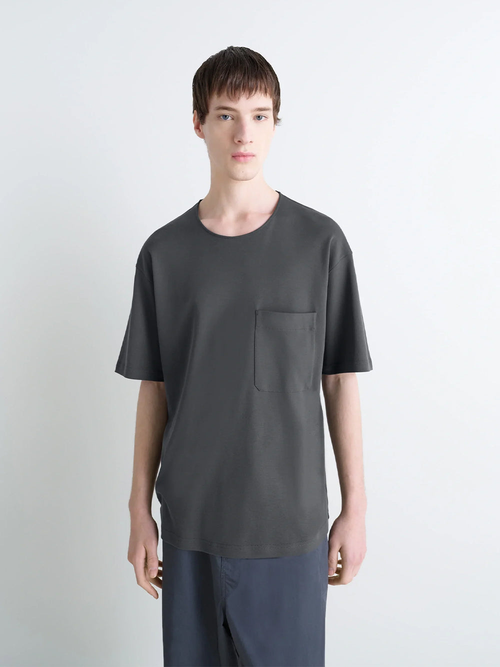 LEMAIRE-RELAXED TSHIRT-T01457.LJ1043 BK878 CARBON GREY