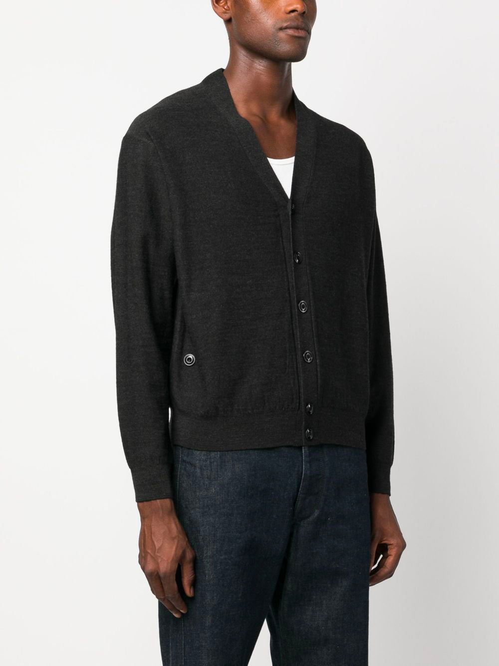 LEMAIRE-RELAXED TWISTED CARDIGAN-TO1082.LK087 BK966 ANTHRACITE