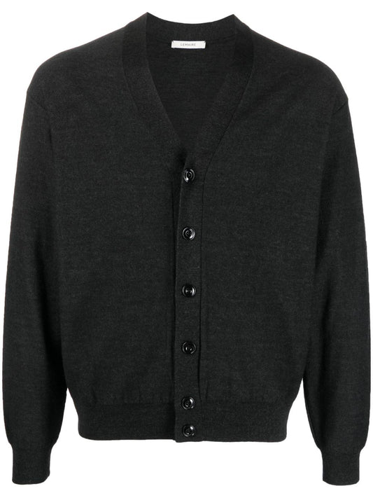 LEMAIRE-RELAXED TWISTED CARDIGAN-TO1082.LK087 BK966 ANTHRACITE