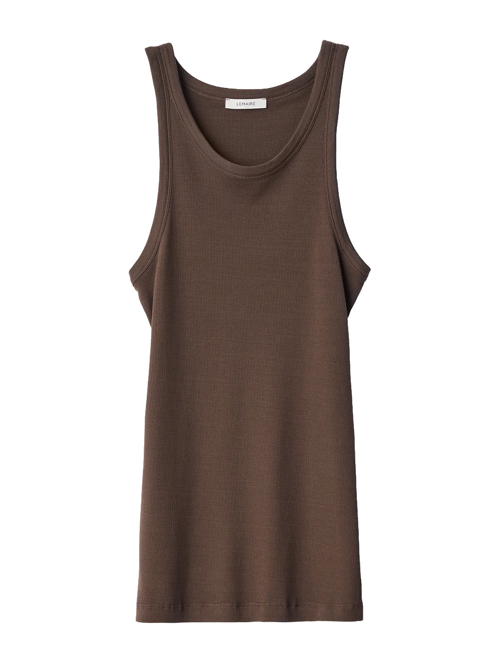 LEMAIRE-RIBBED TANK TOP-TS0035.LJ1067 BR516 CAROB