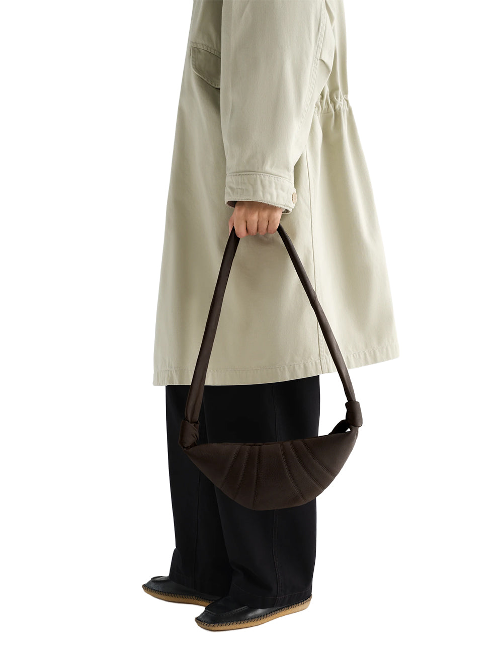 LEMAIRE-SMALL CROISSANT BAG-BG0234.LL0189 BR007 EBONY BROWN