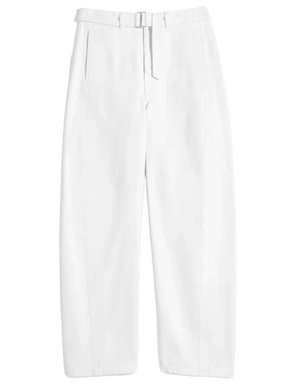 LEMAIRE-TWISTED BELTED PANTS-PA326 LD1070 WH086 MILK