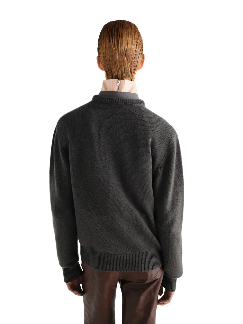 LEMAIRE-V-NECK SWEATER-PO0044.LK1062 BK502 STONE