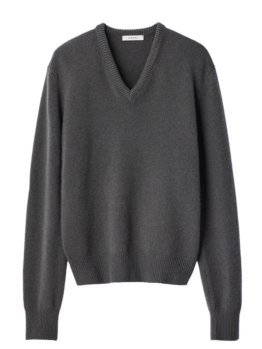 LEMAIRE-V-NECK SWEATER-PO0044.LK1062 BK502 STONE