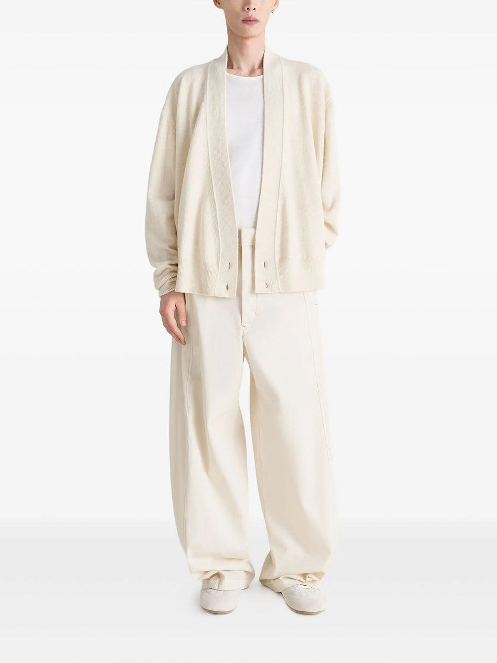 LEMAIRE-WRAP CARDIGAN-T01476.LK1028 WH048 LIGHT CREAM