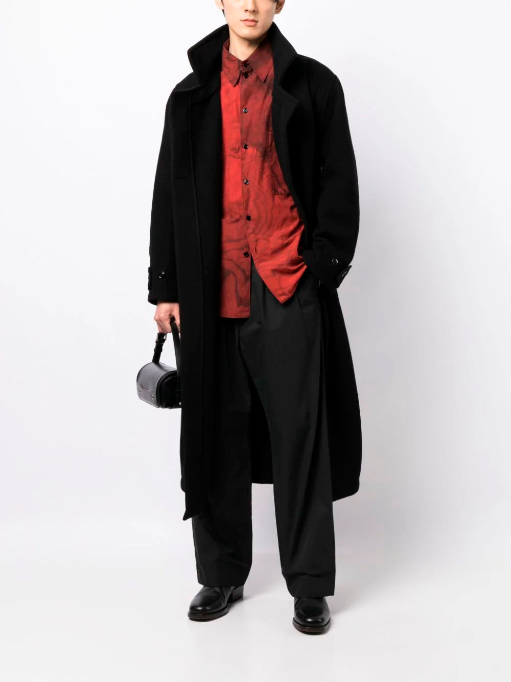 LEMAIRE-WRAP COAT-CO1037.LF1116 BK999 BLACK