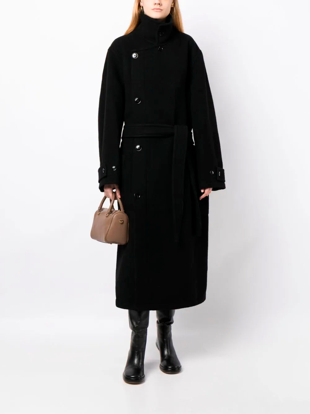 LEMAIRE-WRAP COAT-CO1037.LF1116 BK999 BLACK