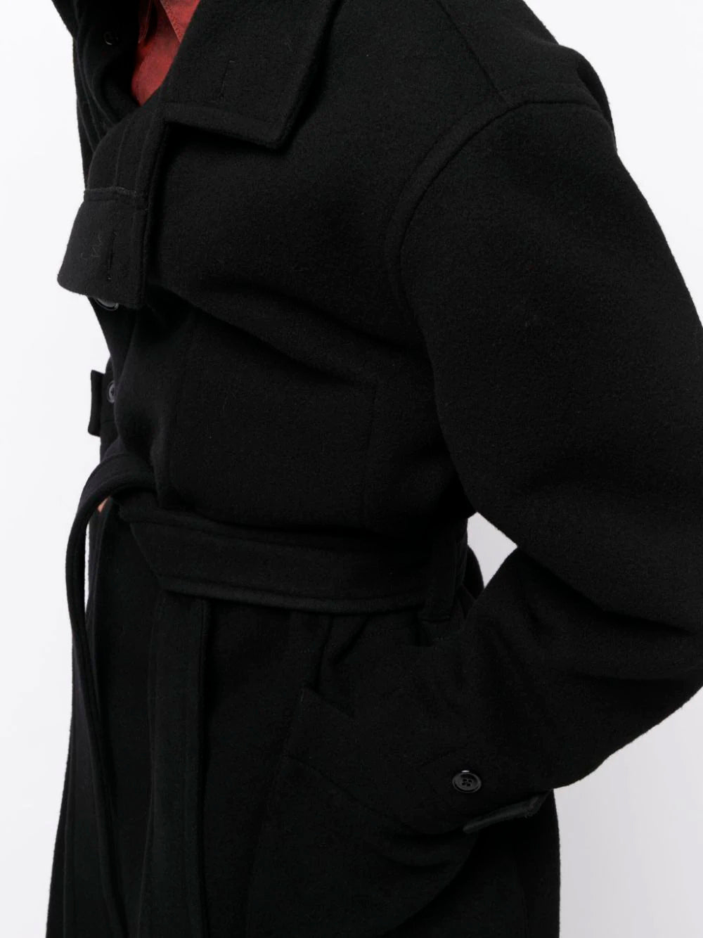 LEMAIRE-WRAP COAT-CO1037.LF1116 BK999 BLACK