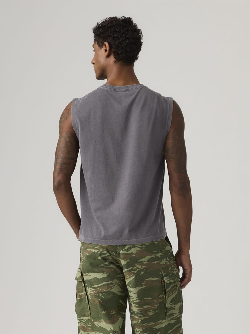 LEVI`S®-NG MUSCLE TANK-004V1.0002 90`S FADE WASH PHANTOM