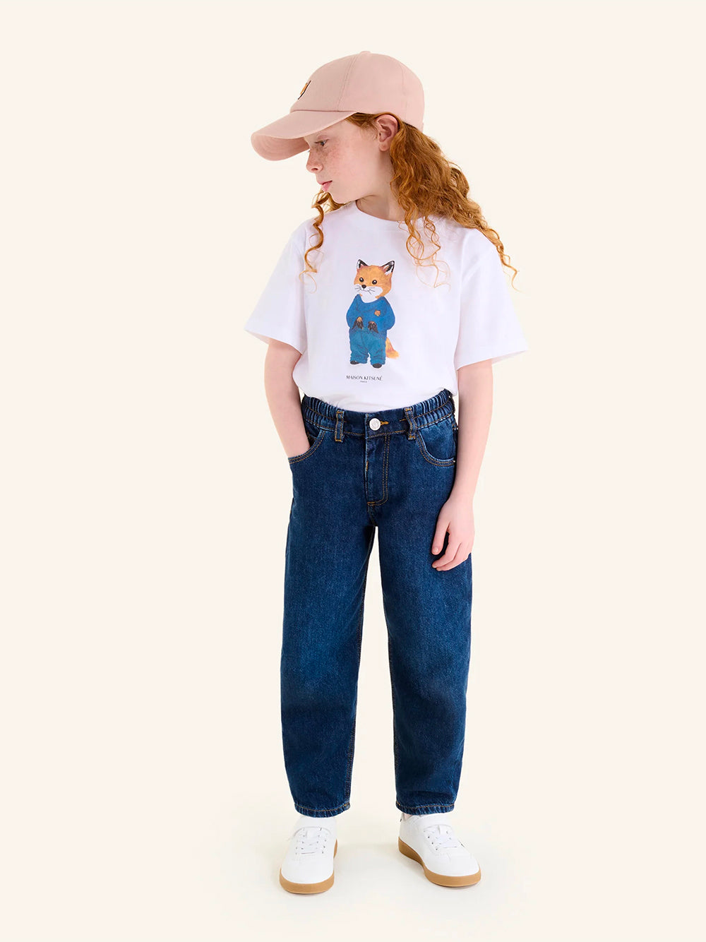 MAISON KITSUNÉ-DRESSED KIDDY FOX KID TEE-MQUJT01KJBIT2 P100 WHITE