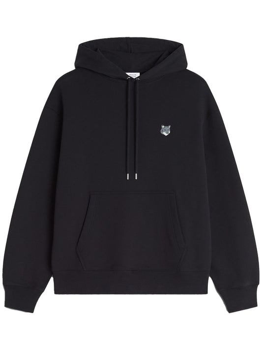MAISON KITSUNÉ-FOX HEAD COMFORT HOODIE-PM00703KM0341 P199 BLACK