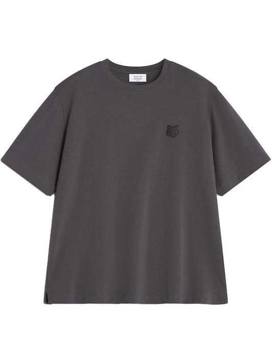 MAISON KITSUNÉ-FOX HEAD OVERSIZE TEE-PM00109KJ0119 P180 CHARCOAL