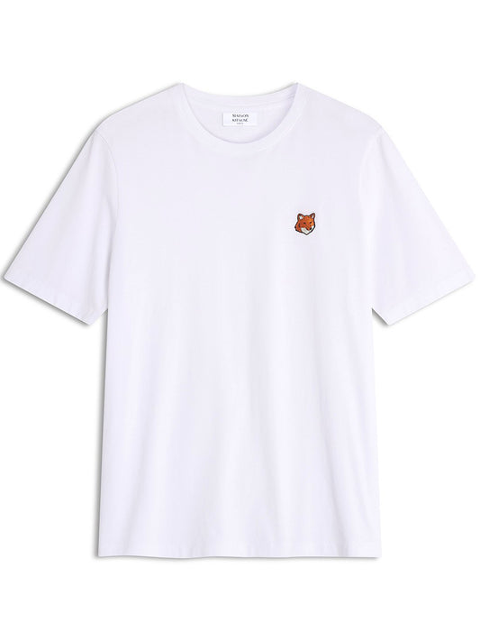 MAISON KITSUNÉ-FOX HEAD REGULAR TEE-PM00107KJ7026 P100 WHITE