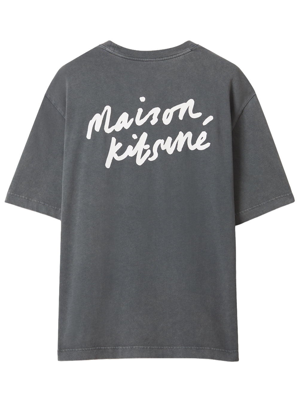 MAISON KITSUNÉ-HANDWRITING FADED OVERSIZE TEE-MRMJT23KJBIT8 0612 TURBULENCE FADED